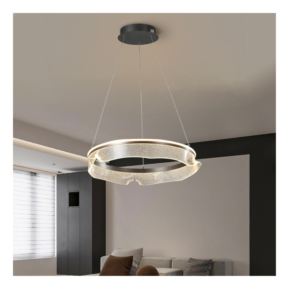 Double Halo Bedroom Pendant